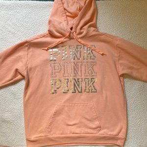 Pink bling pullover hoodie